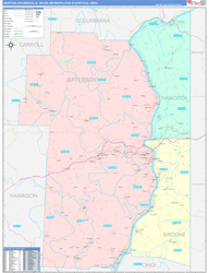 Weirton-Steubenville Color Cast<br>Wall Map